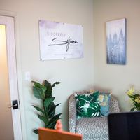 Waiting area with the Sincerely Se'Yauna sign