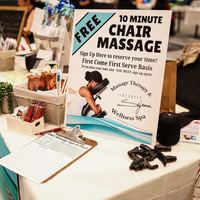 Free 10 minute chair massage sign